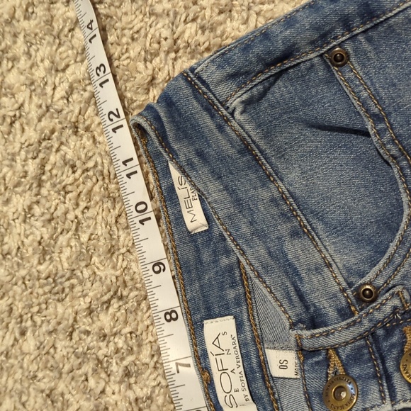 Sofia Jeans Side Panel Melisa Flare Button Front Size 0 Short Y2K Style - Picture 12 of 13
